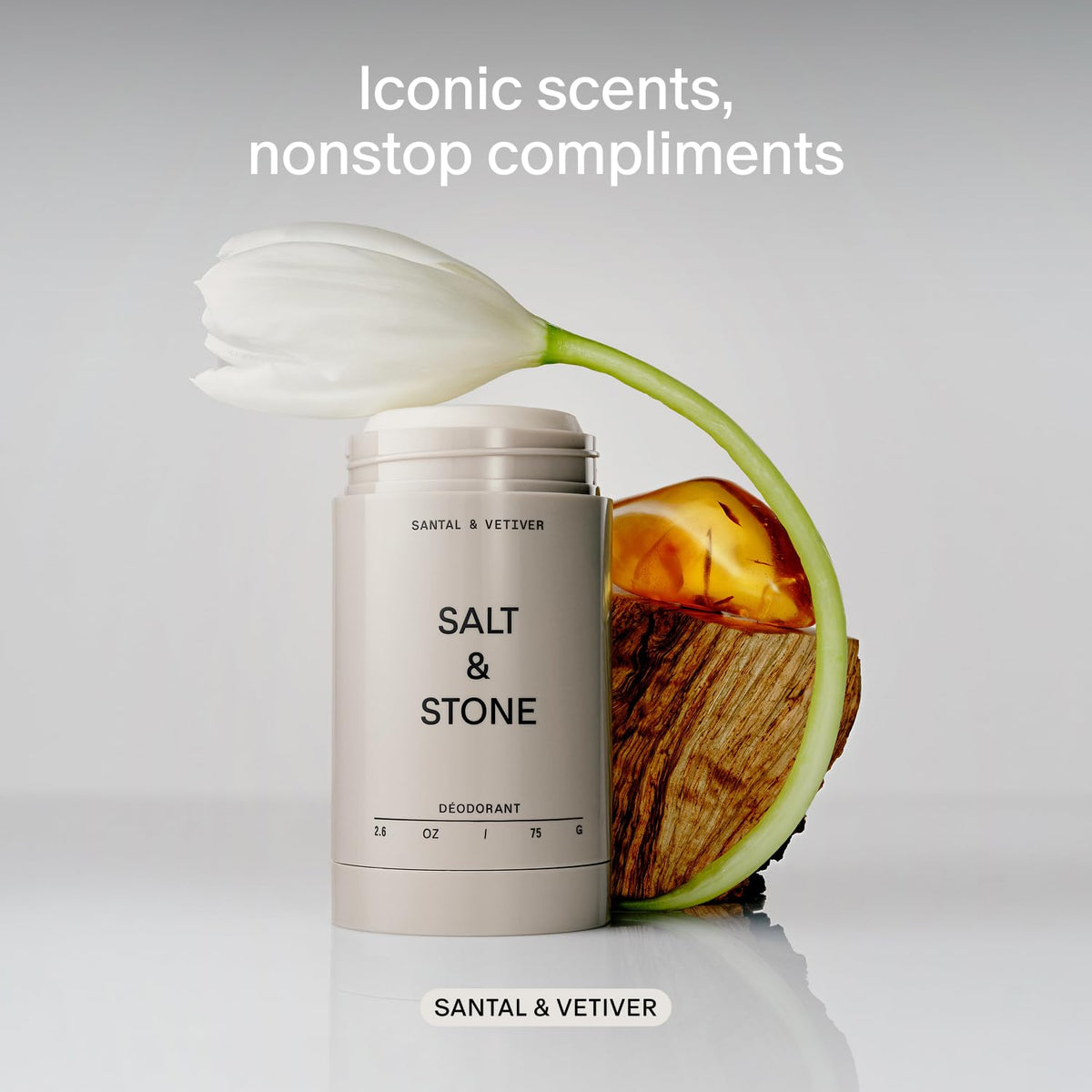 Salt & Stone Aluminum-Free Deodorant for Women & Men Saffron & Cedar 2.6 oz - Jansha Store