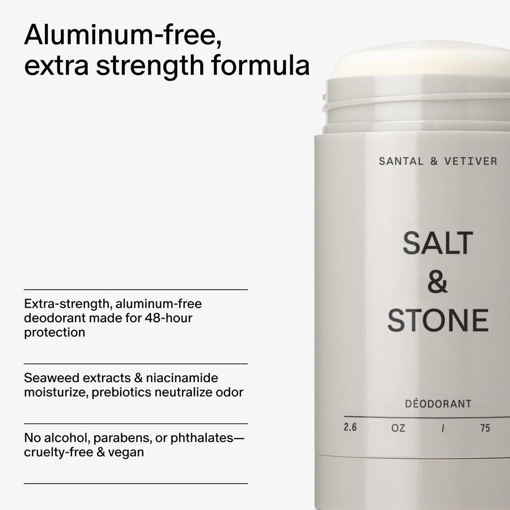 Salt & Stone Aluminum-Free Deodorant for Women & Men Saffron & Cedar 2.6 oz - Jansha Store