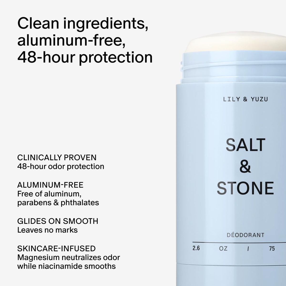 Salt & Stone Aluminum-Free Deodorant for Women & Men Saffron & Cedar 2.6 oz - Jansha Store