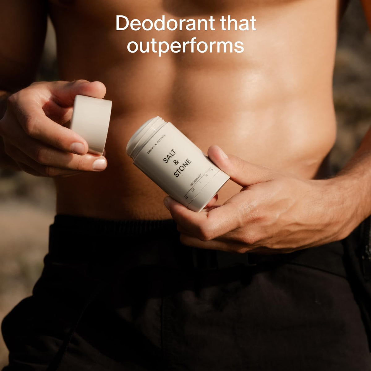 Salt & Stone Aluminum-Free Deodorant for Women & Men Saffron & Cedar 2.6 oz - Jansha Store