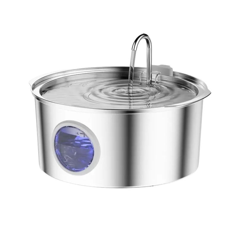 Pet Feeder Dog Water Fountain Stainless Steel-0