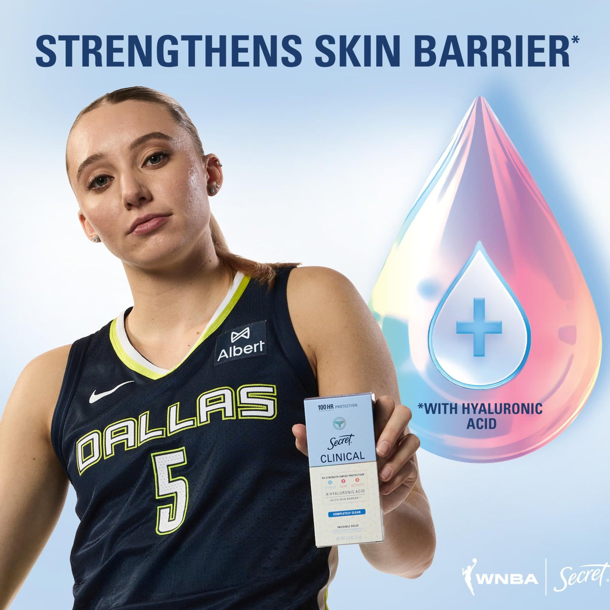 Secret Clinical Strength 100HR Sweat & Odor, Invisible Solid Antiperspirant Deodorant for Women, 3X Stress Protection with Hyaluronic Acid, PH Balanced, Clean Lavender Scent, 2.6 oz - Jansha Store