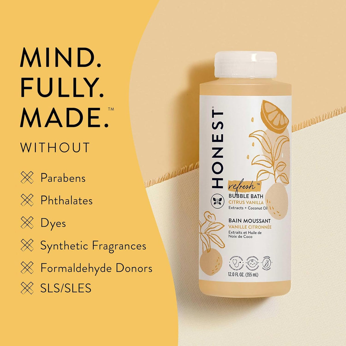 The Honest Company Bubble Bath, Hypoallergenic, Lavender Calm, 12 fl oz - Jansha Store