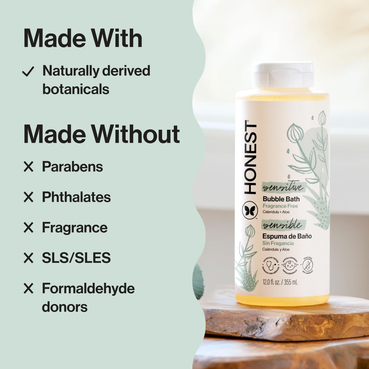 The Honest Company Bubble Bath, Hypoallergenic, Lavender Calm, 12 fl oz - Jansha Store