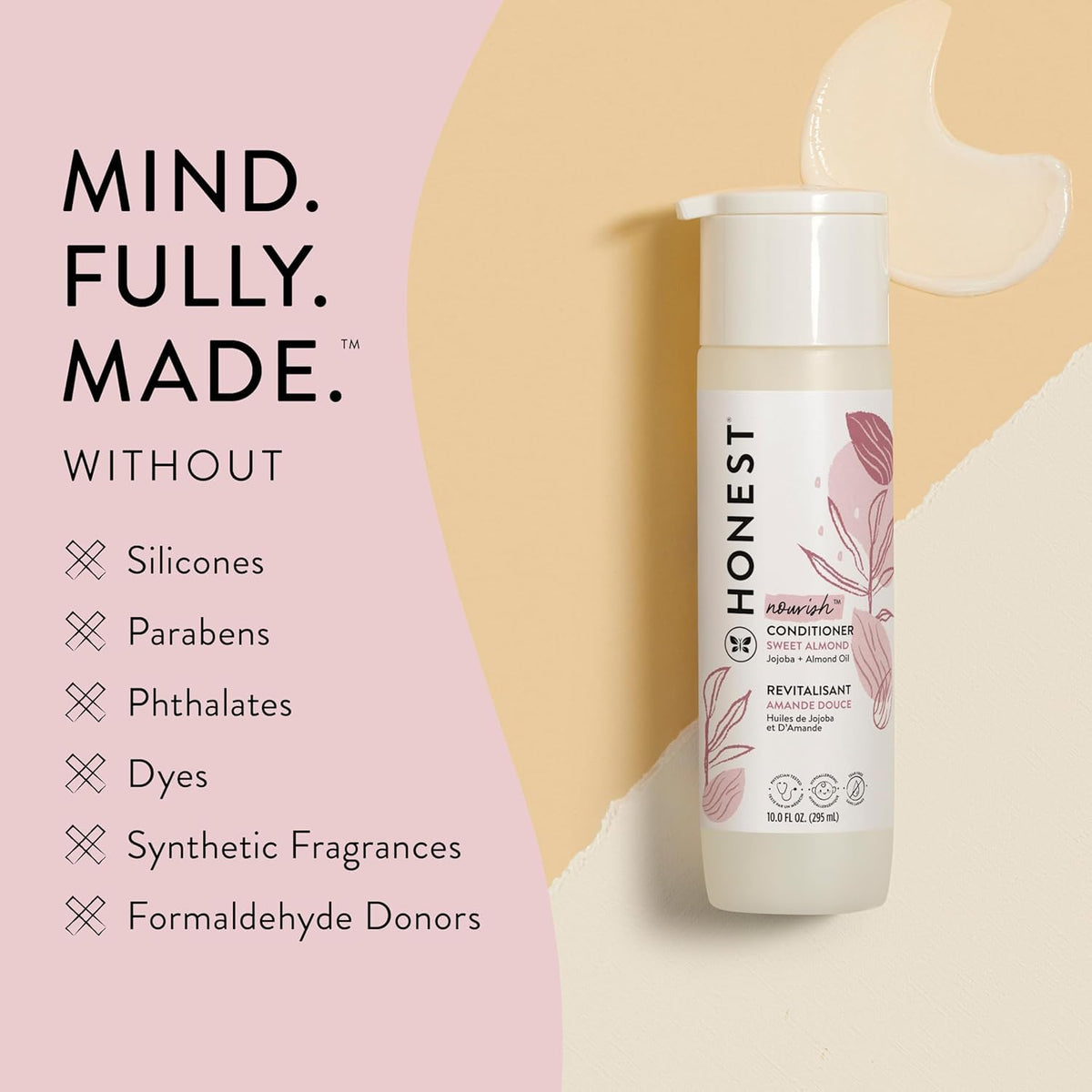 The Honest Company Conditioner, Hypoallergenic, Fragrance-Free, 10 fl oz - Jansha Store
