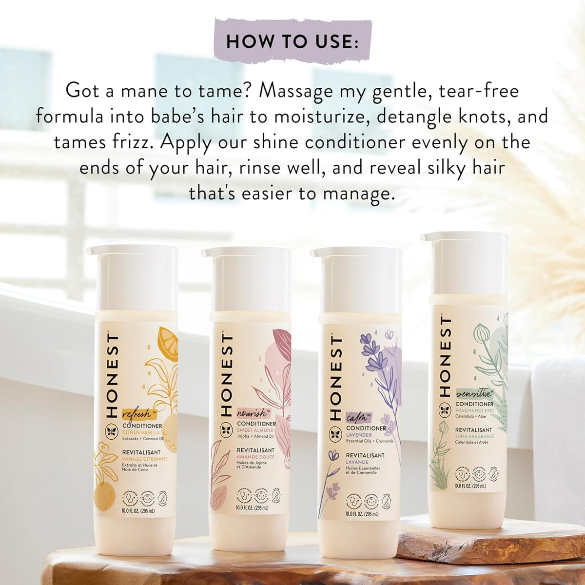 The Honest Company Conditioner, Hypoallergenic, Fragrance-Free, 10 fl oz - Jansha Store