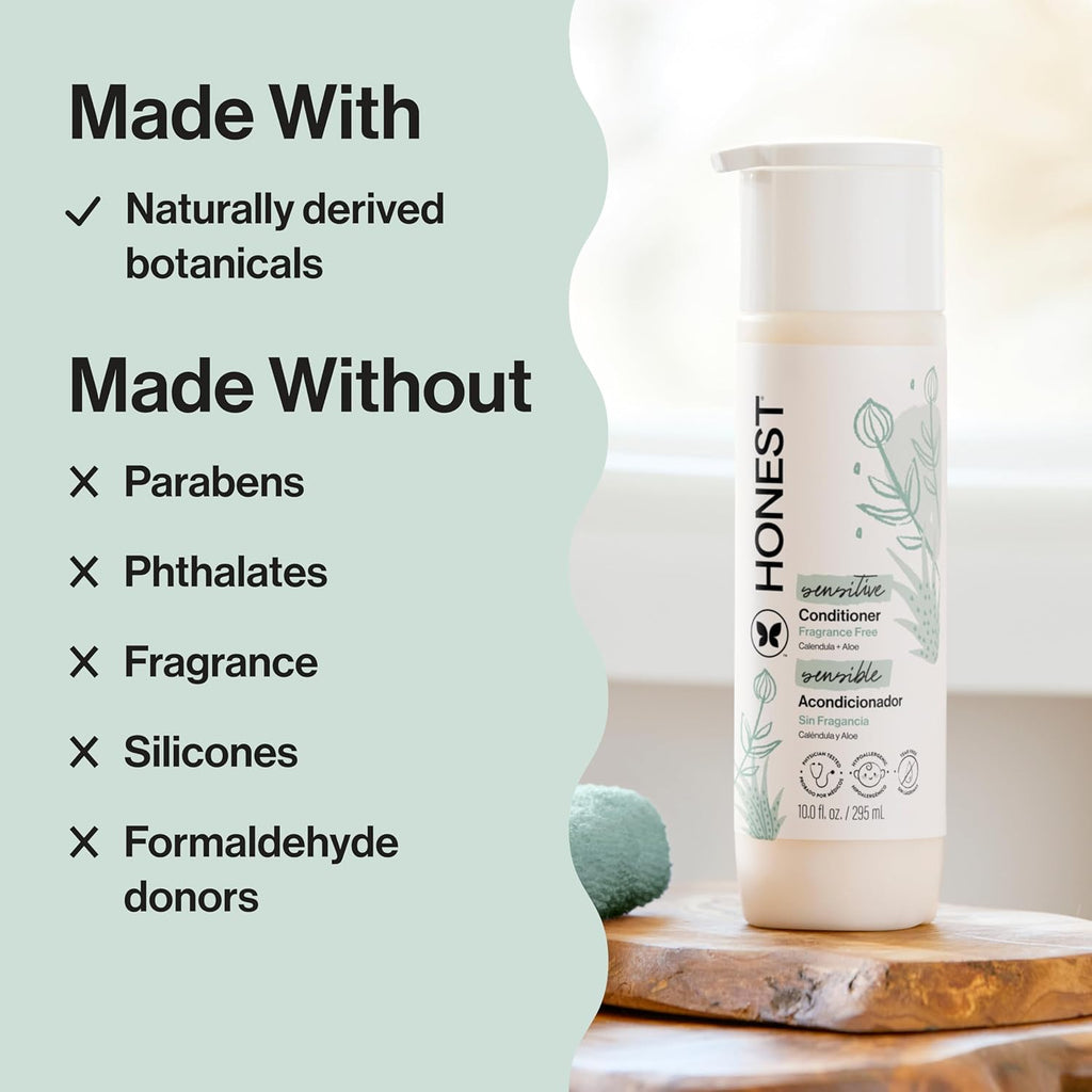 The Honest Company Conditioner, Hypoallergenic, Fragrance-Free, 10 fl oz - Jansha Store