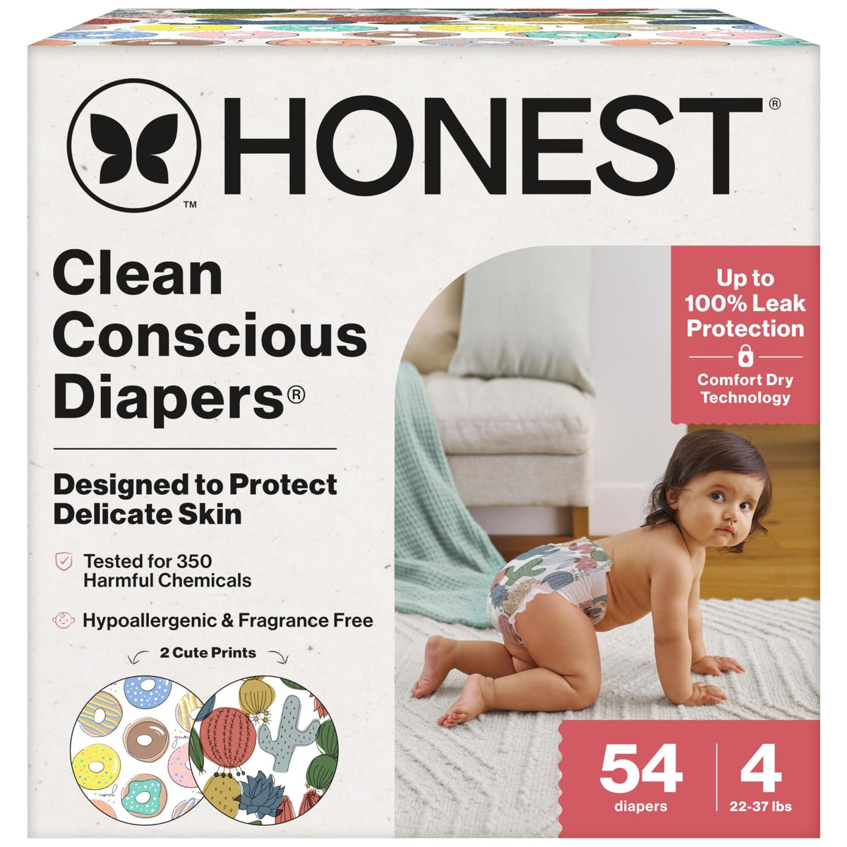 The Honest Company Diapers, All the Alpacas + Turtle Time, Size 1, 78 Count - Jansha Store