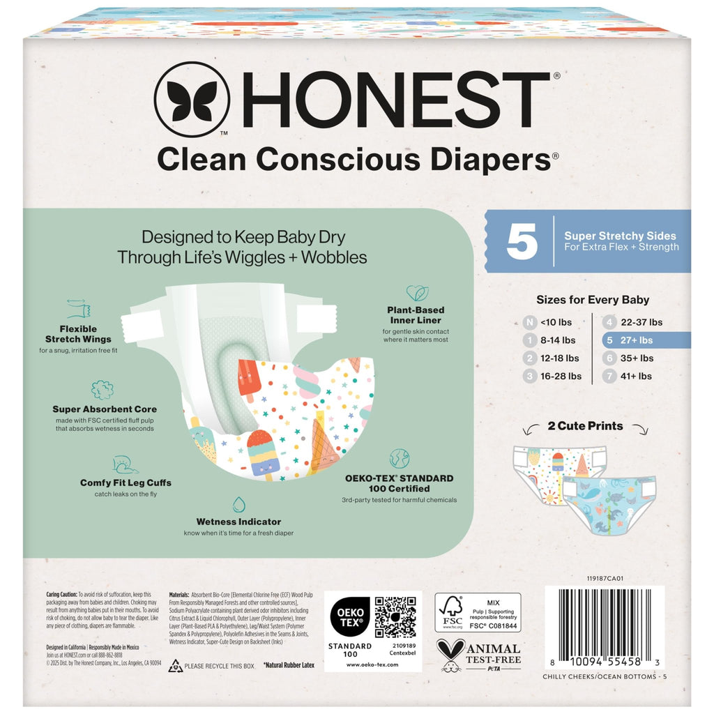 The Honest Company Diapers, All the Alpacas + Turtle Time, Size 1, 78 Count - Jansha Store