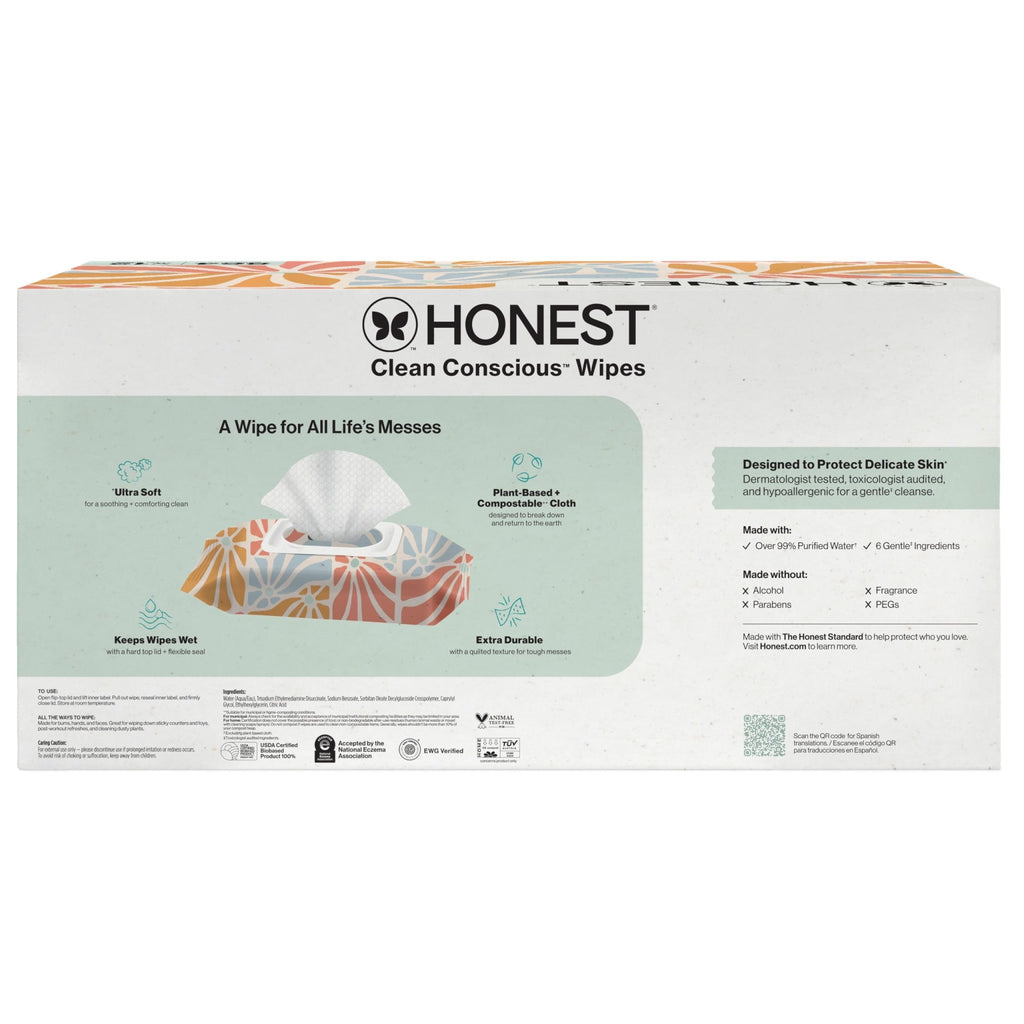 The Honest Company Multi-Use Baby Wipes, Pattern Play, 720 Count - Jansha Store