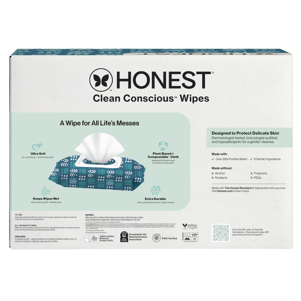 The Honest Company Multi-Use Baby Wipes, Pattern Play, 720 Count - Jansha Store