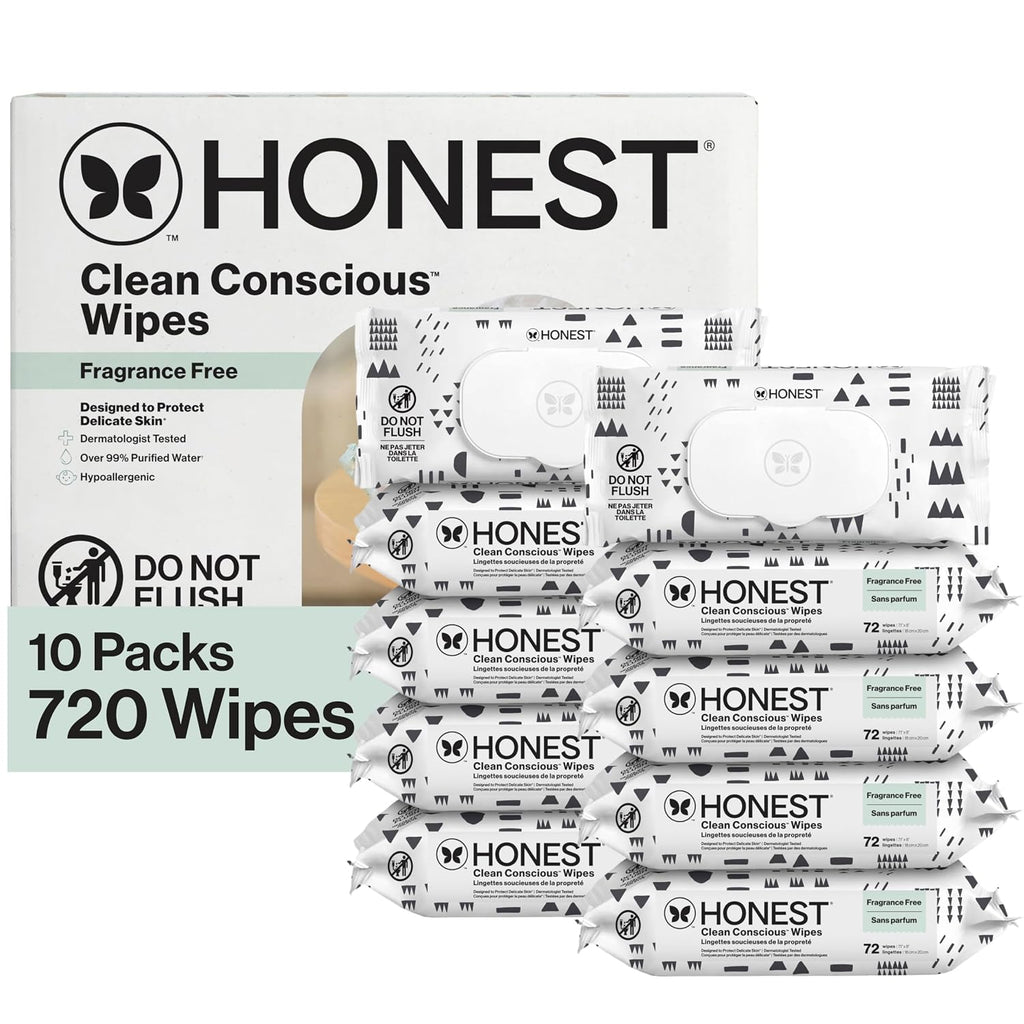 The Honest Company Multi-Use Baby Wipes, Pattern Play, 720 Count - Jansha Store