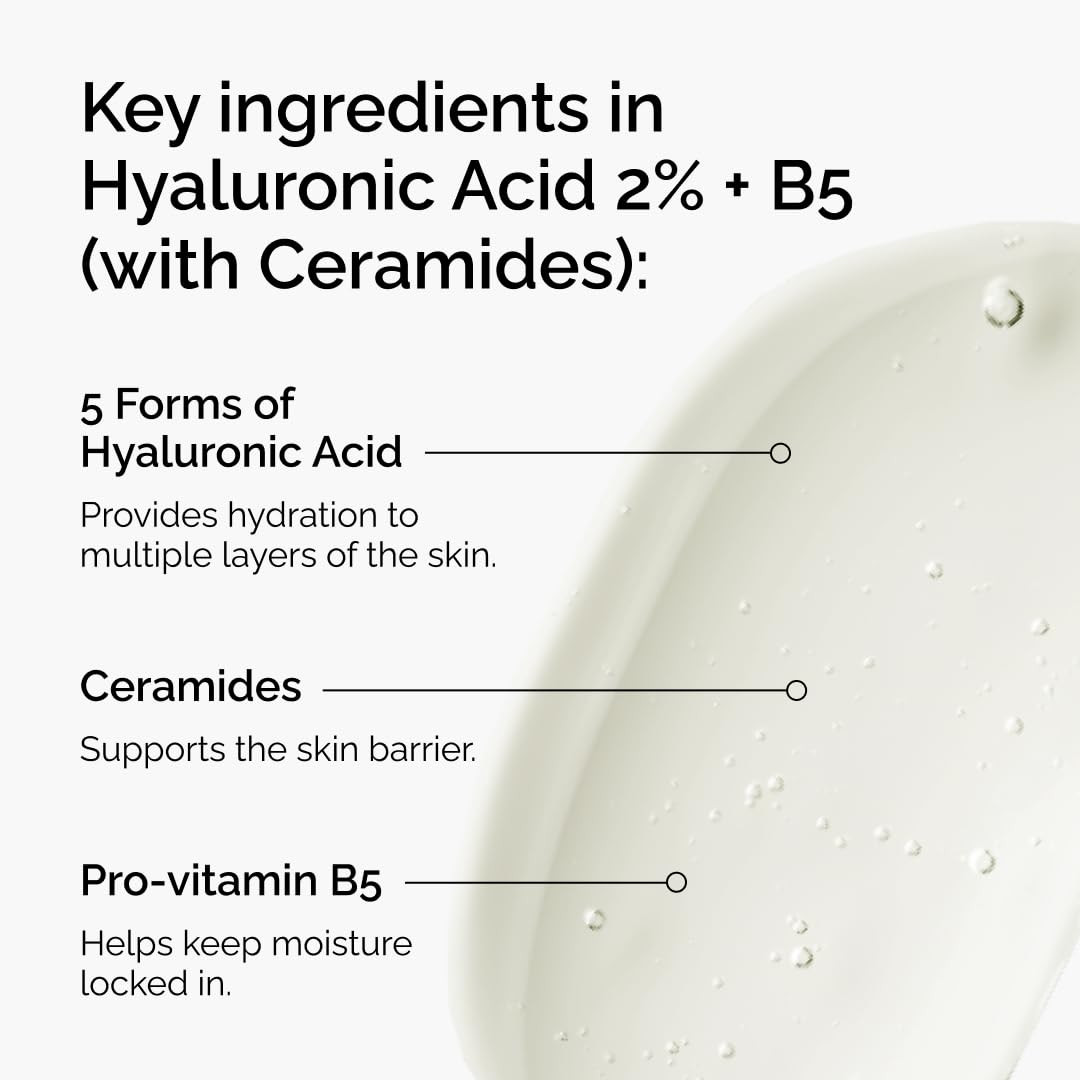 The Ordinary Hyaluronic Acid 2% + B5 (with Ceramides), Multi-Depth Hydration Serum for Plumper, Smoother Skin - Jansha Store