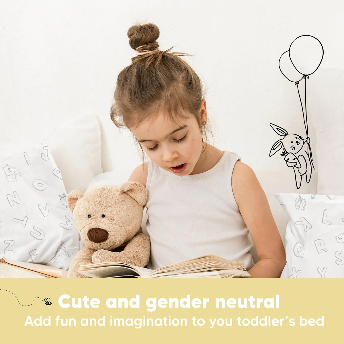 Toddler Pillow with Pillowcase, 13x18 My Little Dreamy Pillow (Flora Vale) - Jansha Store