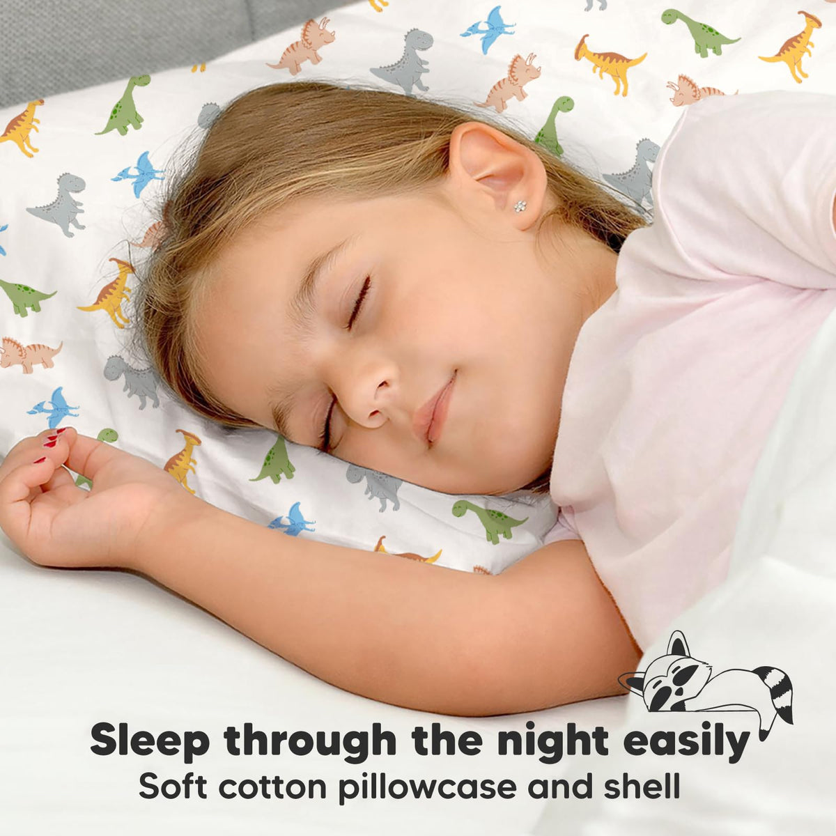 Toddler Pillow with Pillowcase, 13x18 My Little Dreamy Pillow (Flora Vale) - Jansha Store