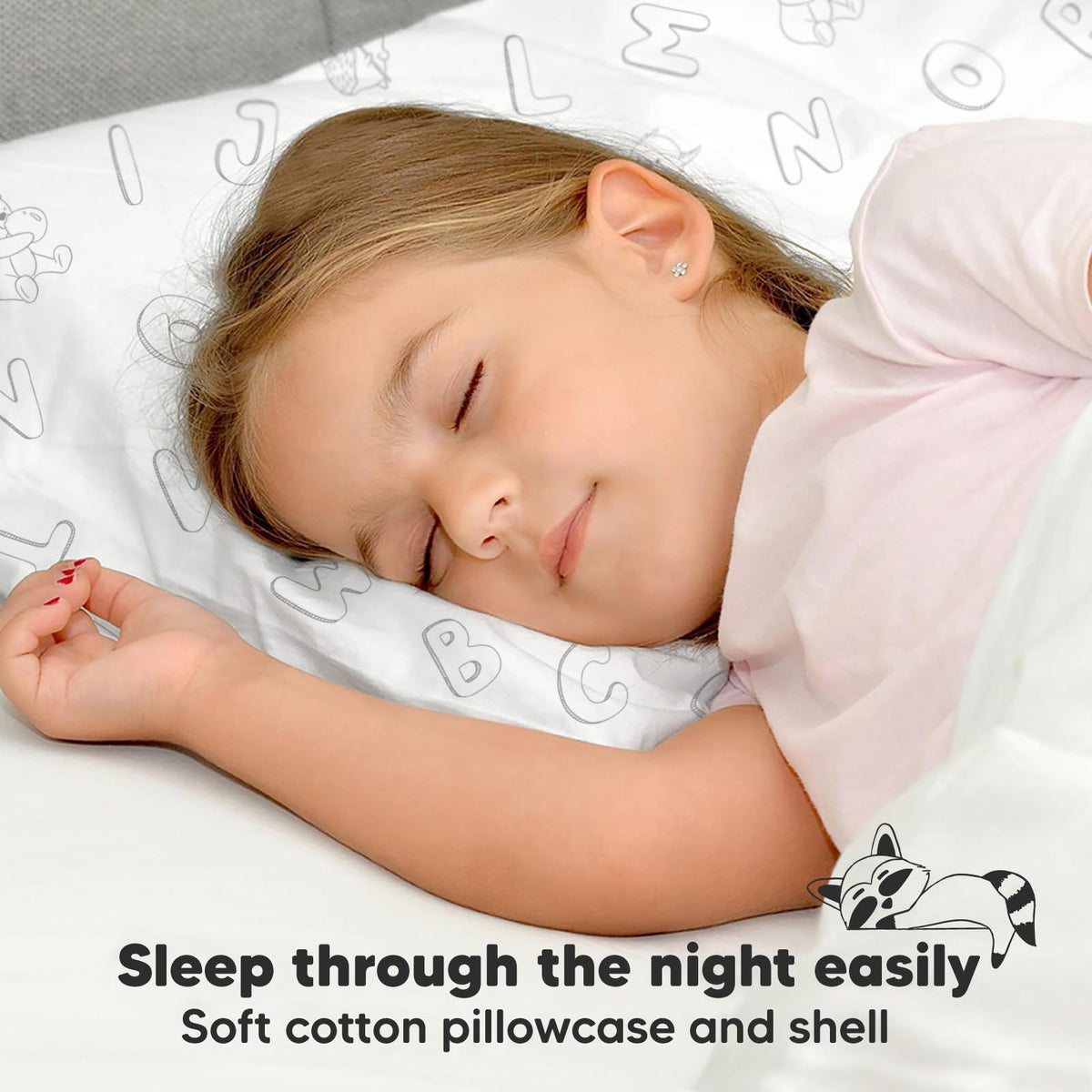 Toddler Pillow with Pillowcase, 13x18 My Little Dreamy Pillow (Flora Vale) - Jansha Store