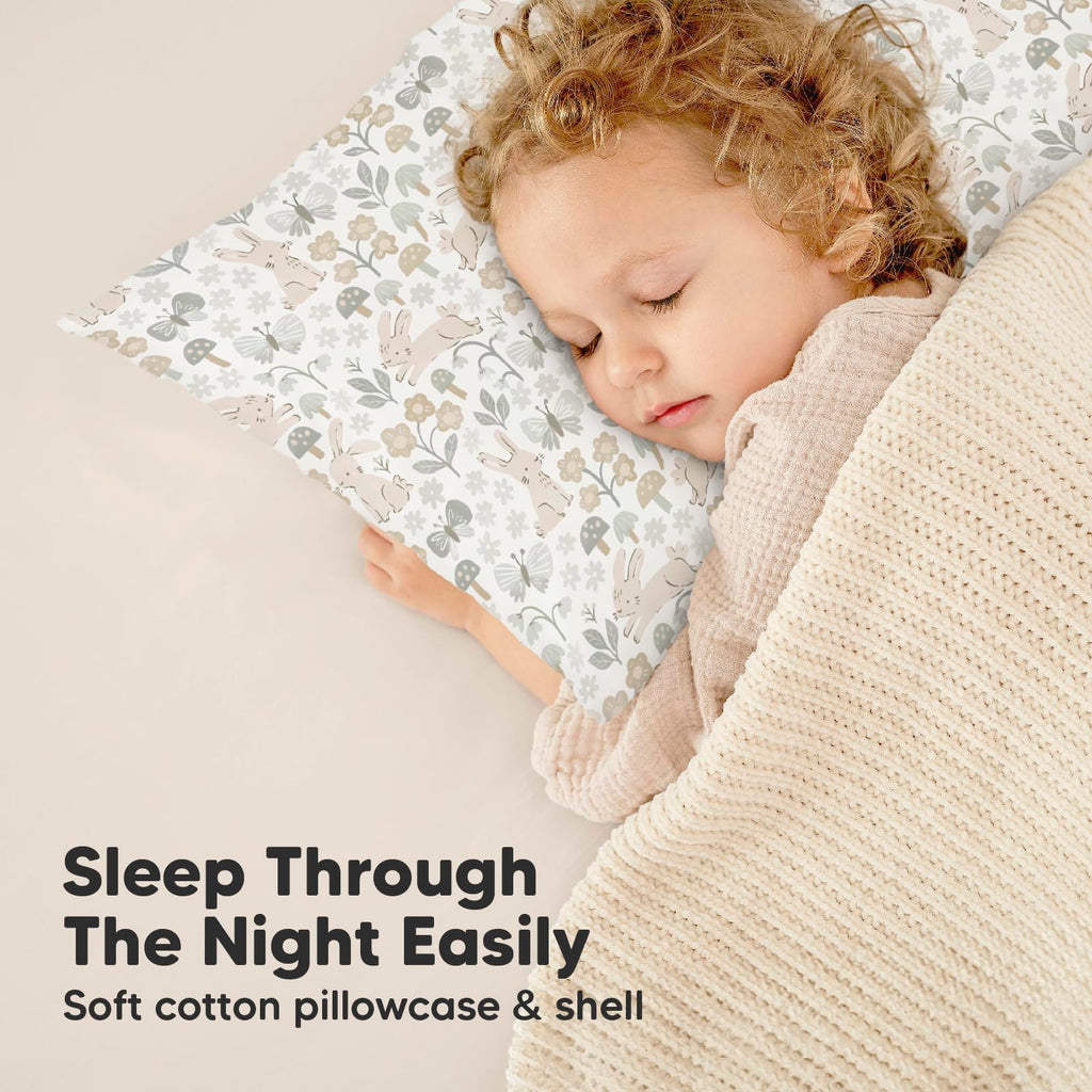 Toddler Pillow with Pillowcase, 13x18 My Little Dreamy Pillow (Flora Vale) - Jansha Store