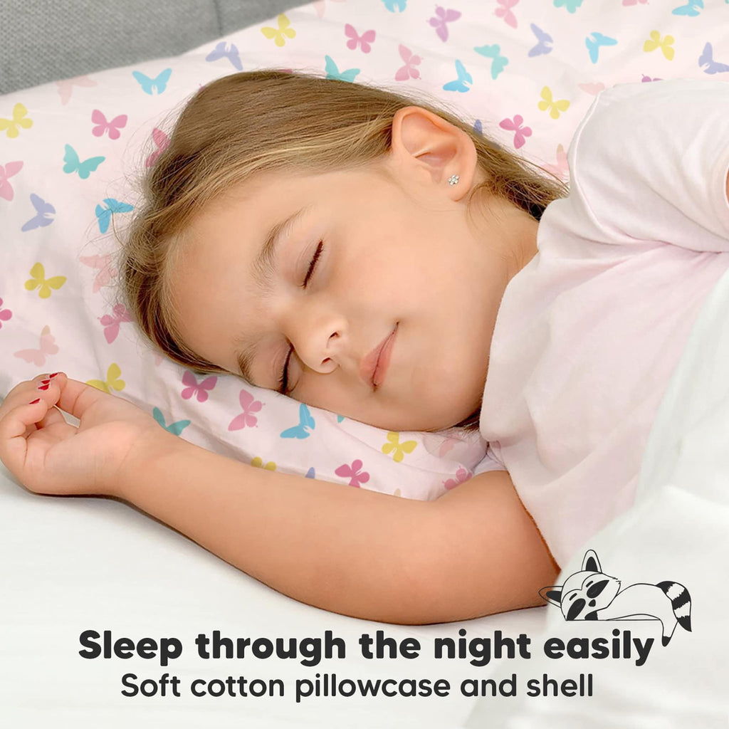 Toddler Pillow with Pillowcase, 13x18 My Little Dreamy Pillow (Flora Vale) - Jansha Store
