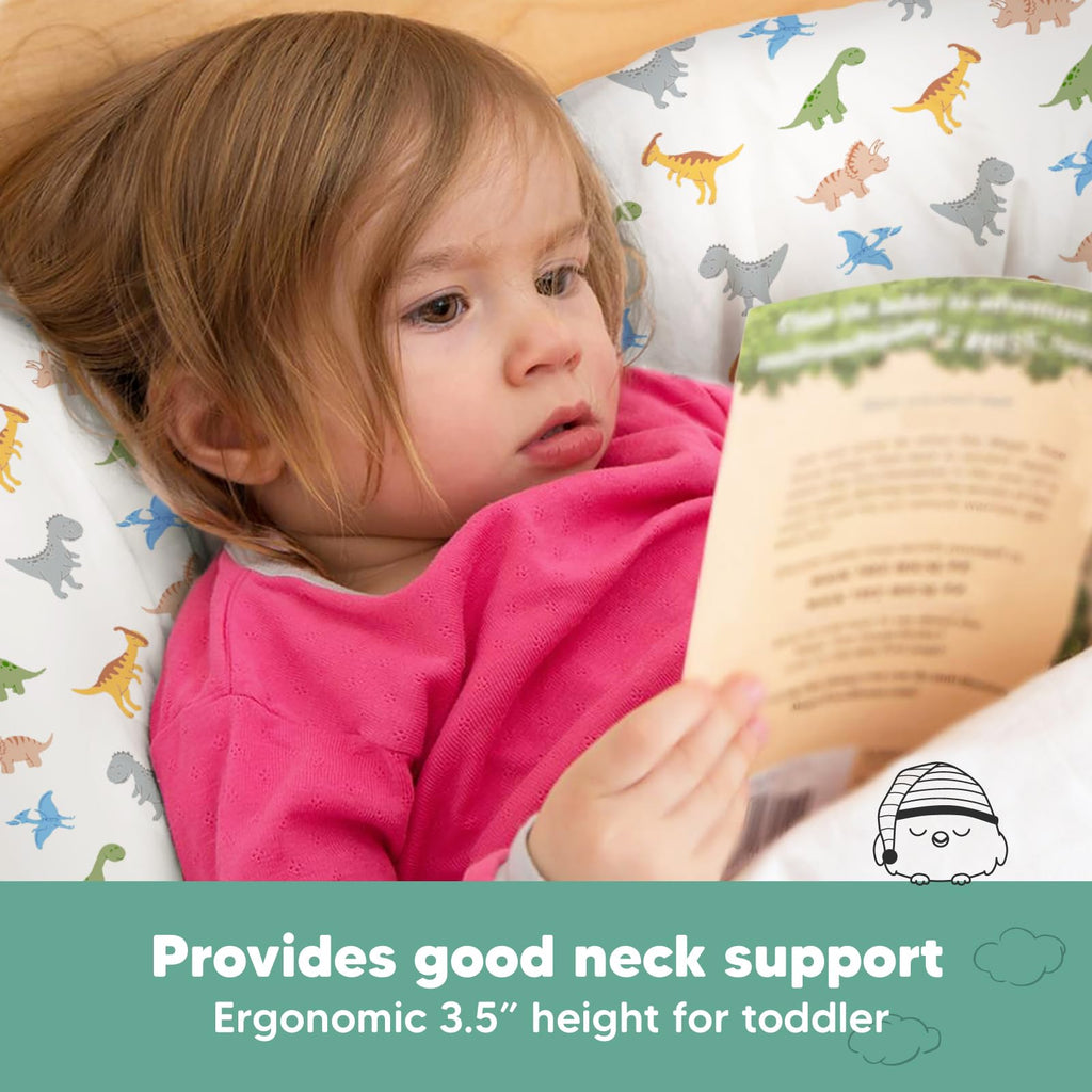 Toddler Pillow with Pillowcase, 13x18 My Little Dreamy Pillow (Flora Vale) - Jansha Store