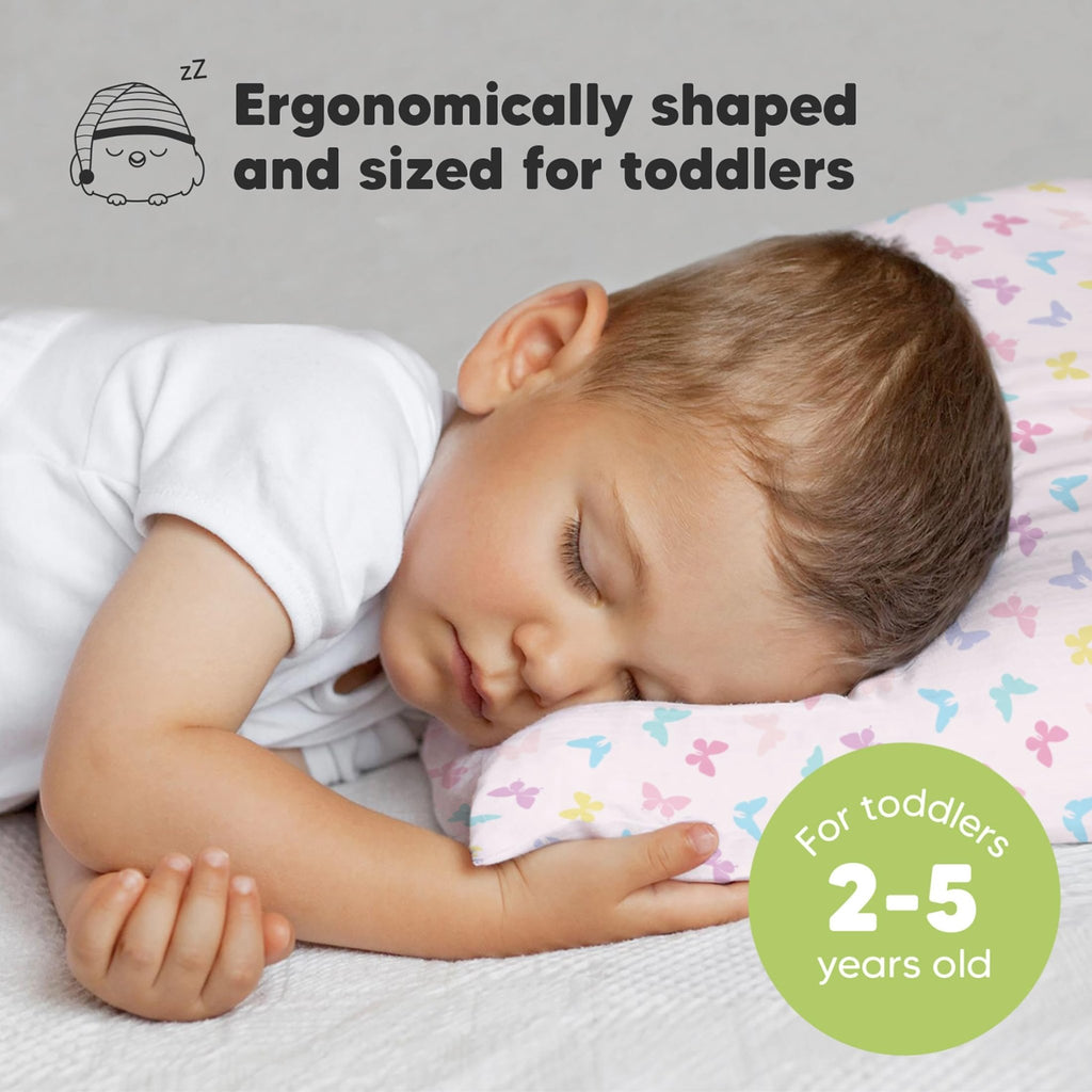 Toddler Pillow with Pillowcase, 13x18 My Little Dreamy Pillow (Flora Vale) - Jansha Store