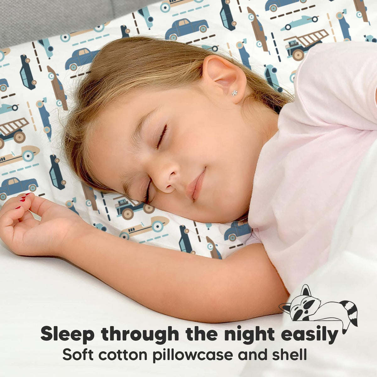 Toddler Pillow with Pillowcase, 13x18 My Little Dreamy Pillow (Flora Vale) - Jansha Store