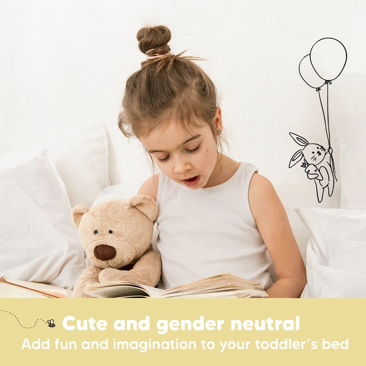 Toddler Pillow with Pillowcase, 13x18 My Little Dreamy Pillow (Flora Vale) - Jansha Store