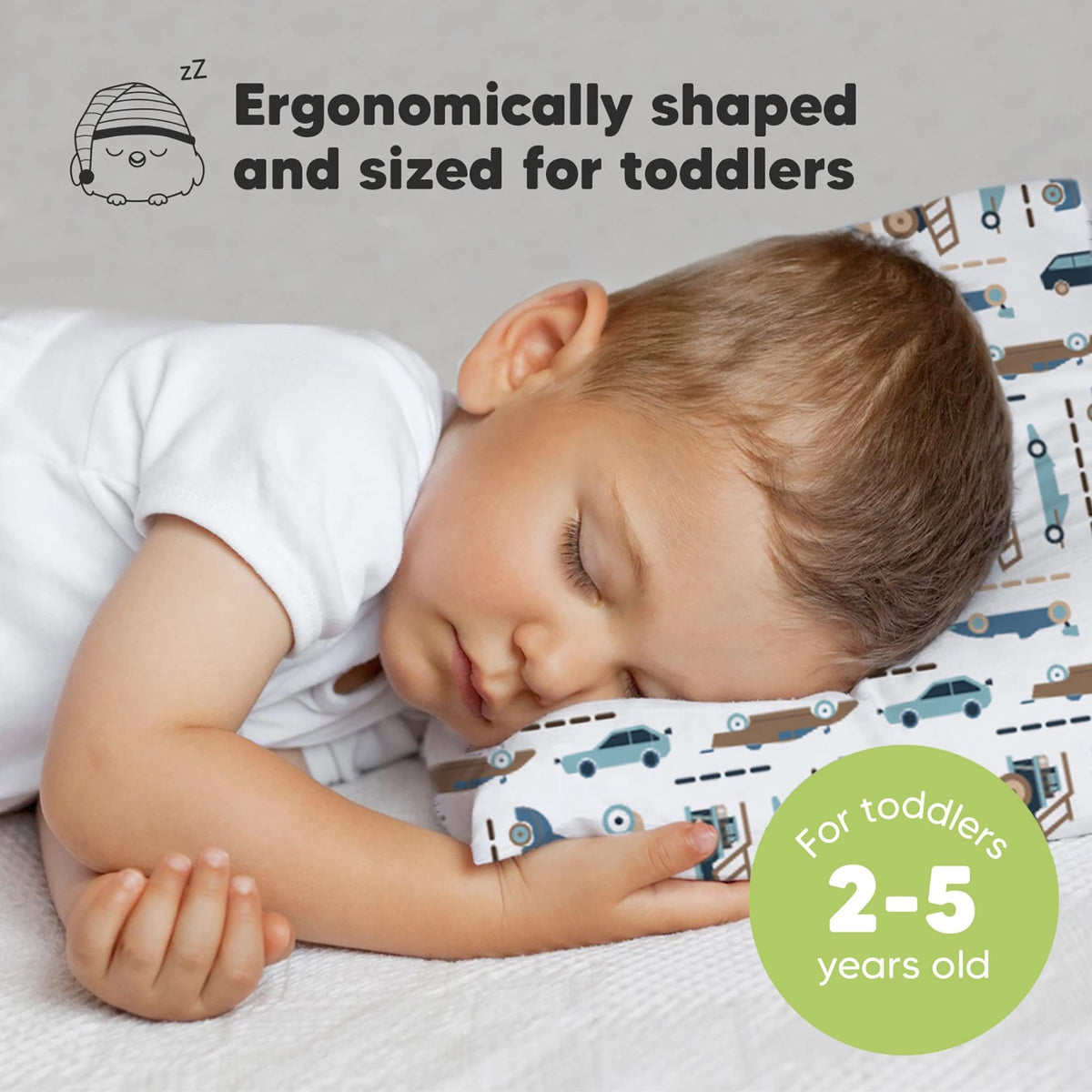 Toddler Pillow with Pillowcase, 13x18 My Little Dreamy Pillow (Flora Vale) - Jansha Store