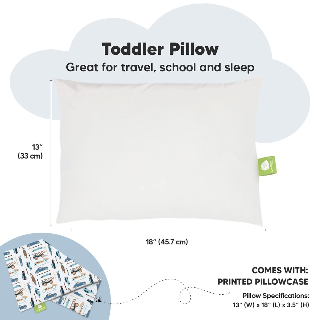 Toddler Pillow with Pillowcase, 13x18 My Little Dreamy Pillow (Flora Vale) - Jansha Store