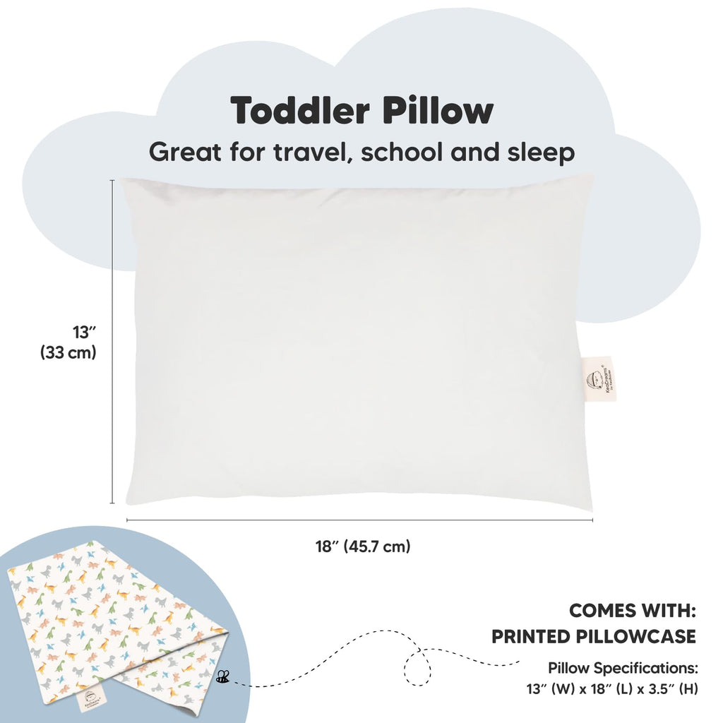 Toddler Pillow with Pillowcase, 13x18 My Little Dreamy Pillow (Flora Vale) - Jansha Store