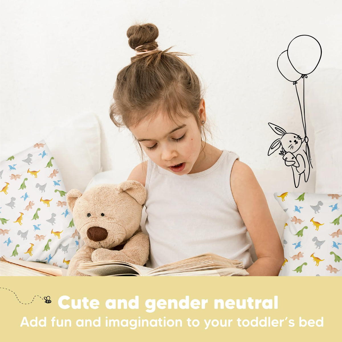 Toddler Pillow with Pillowcase, 13x18 My Little Dreamy Pillow (Flora Vale) - Jansha Store