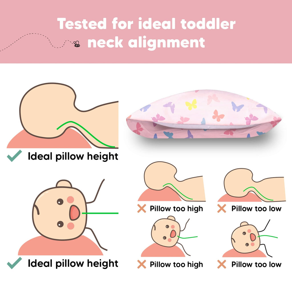 Toddler Pillow with Pillowcase, 13x18 My Little Dreamy Pillow (Flora Vale) - Jansha Store