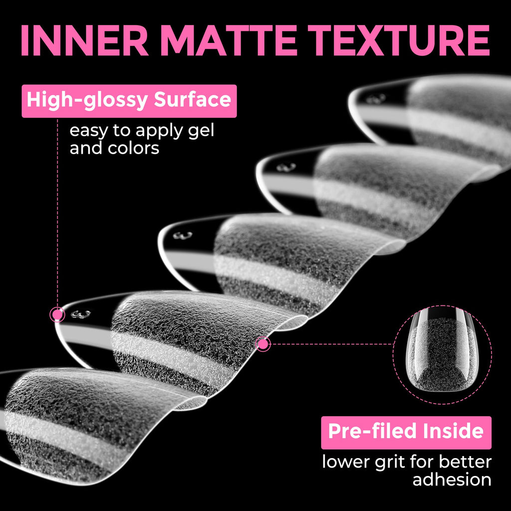 UNA GELLA Extra Short Square Kids Nail Tips 216Pcs Squoval Press On Nails - Jansha Store