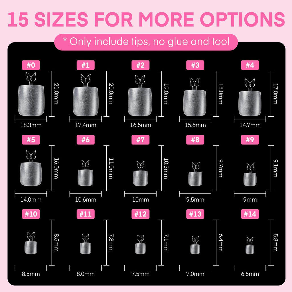 UNA GELLA Short Almond Nail Tips 504PCS Short Fake Nails Soft Press Ons - Jansha Store