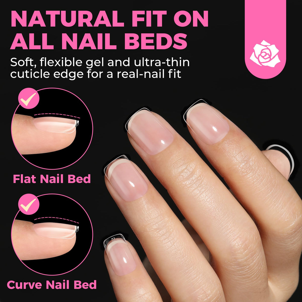 UNA GELLA Short Almond Nail Tips 504PCS Short Fake Nails Soft Press Ons - Jansha Store