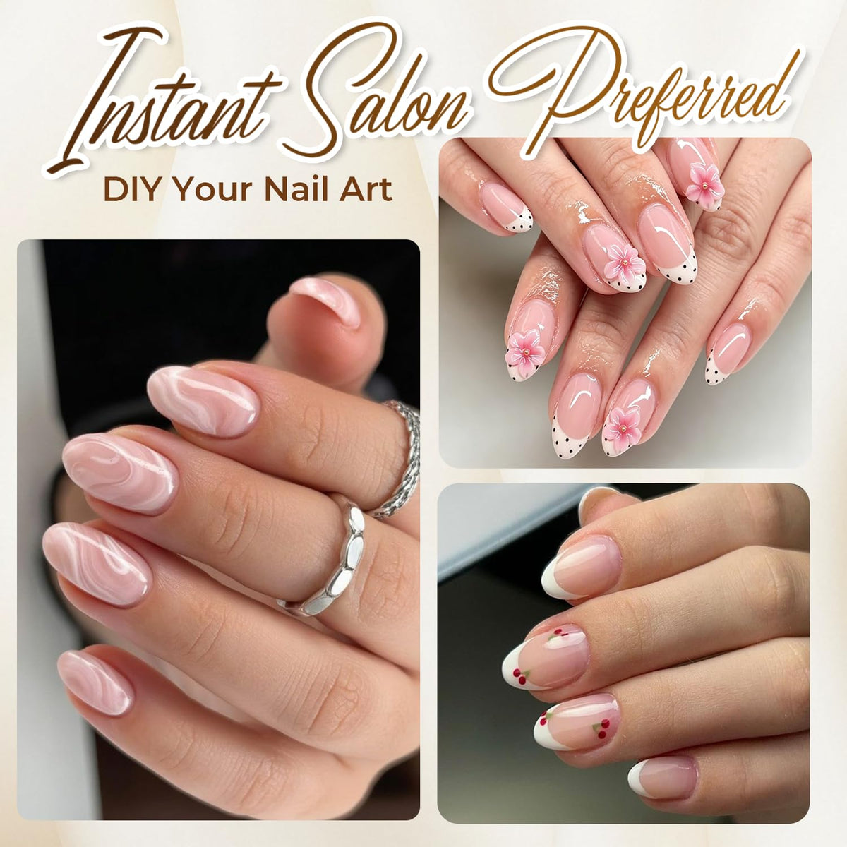 UNA GELLA Short Almond Nail Tips 504PCS Short Fake Nails Soft Press Ons - Jansha Store