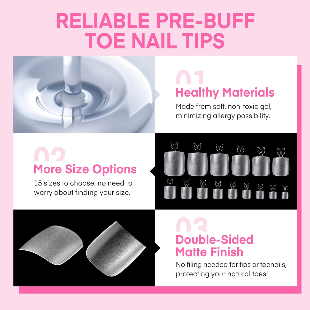 UNA GELLA Short Almond Nail Tips 504PCS Short Fake Nails Soft Press Ons - Jansha Store