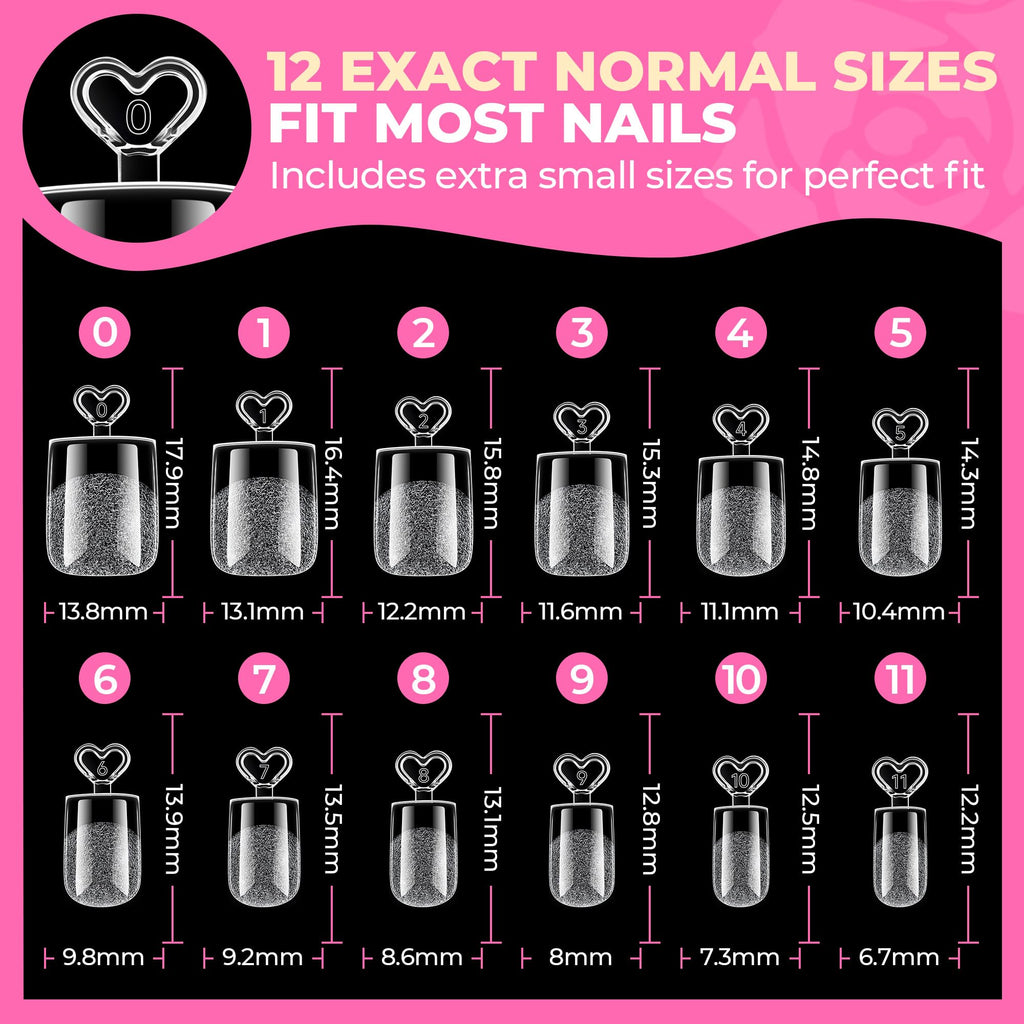 UNA GELLA Short Almond Nail Tips 504PCS Short Fake Nails Soft Press Ons - Jansha Store