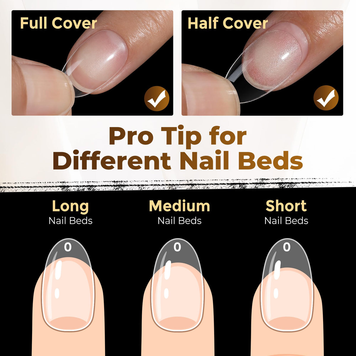UNA GELLA Short Almond Nail Tips 504PCS Short Fake Nails Soft Press Ons - Jansha Store