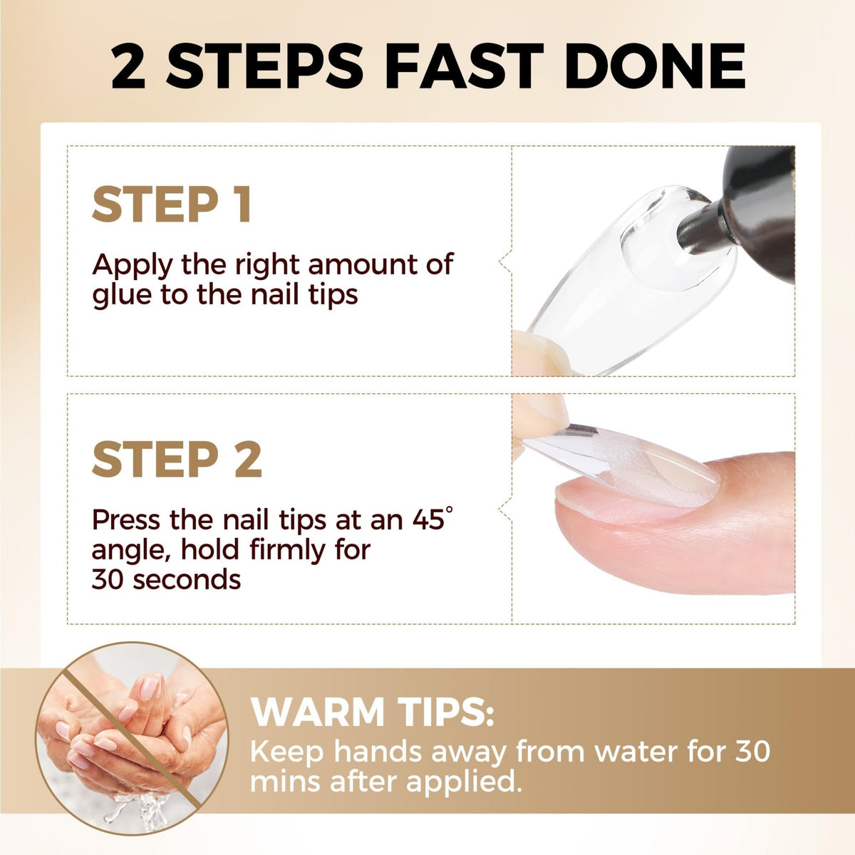UNA GELLA Short Almond Nail Tips 504PCS Short Fake Nails Soft Press Ons - Jansha Store