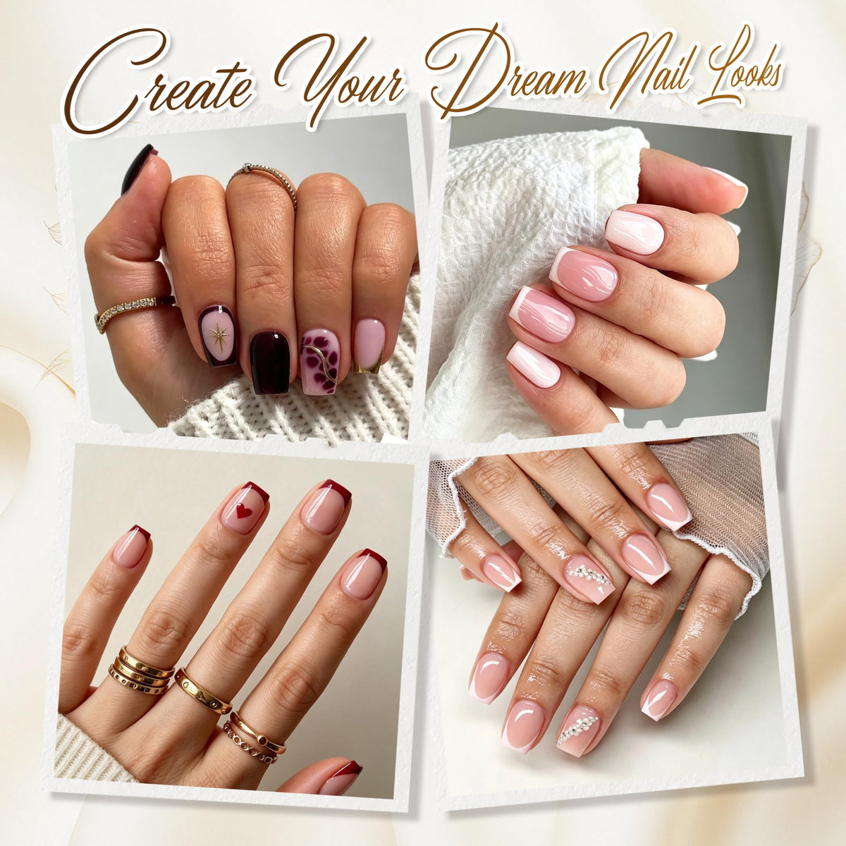UNA GELLA Short Almond Nail Tips 504PCS Short Fake Nails Soft Press Ons - Jansha Store