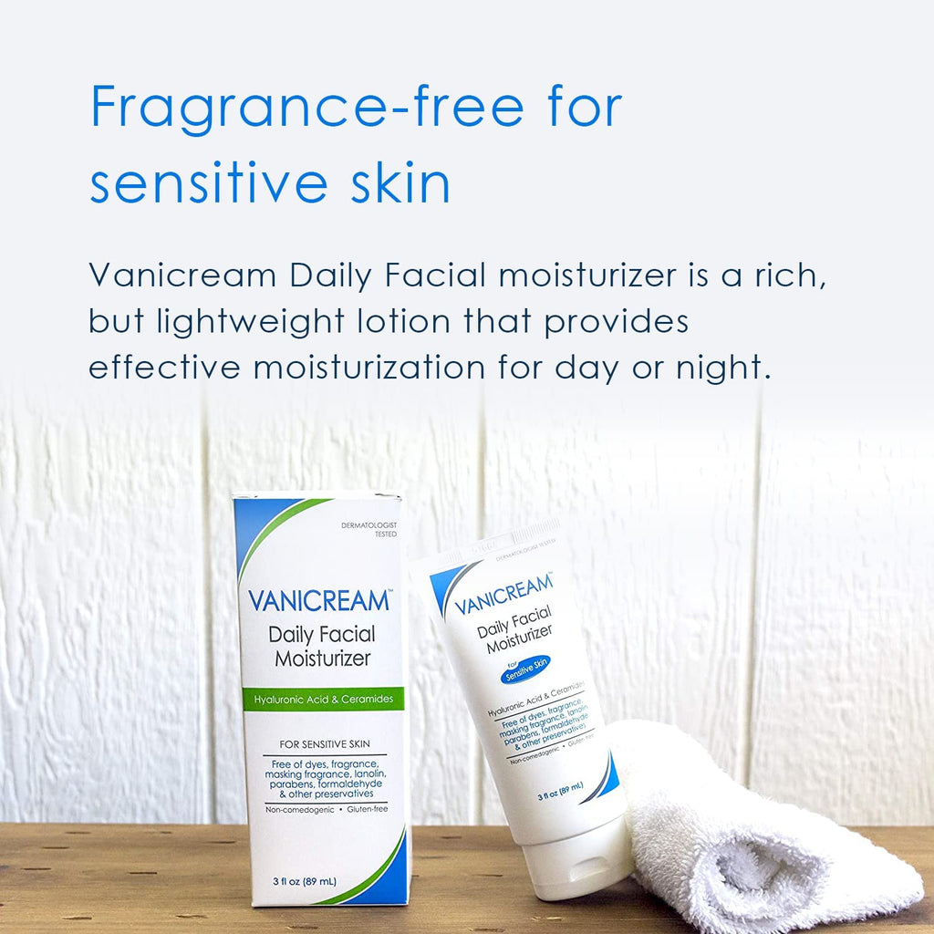 Vanicream Daily Facial Moisturizer, Lightweight, Non-Greasy, 3 Fl Oz - Jansha Store