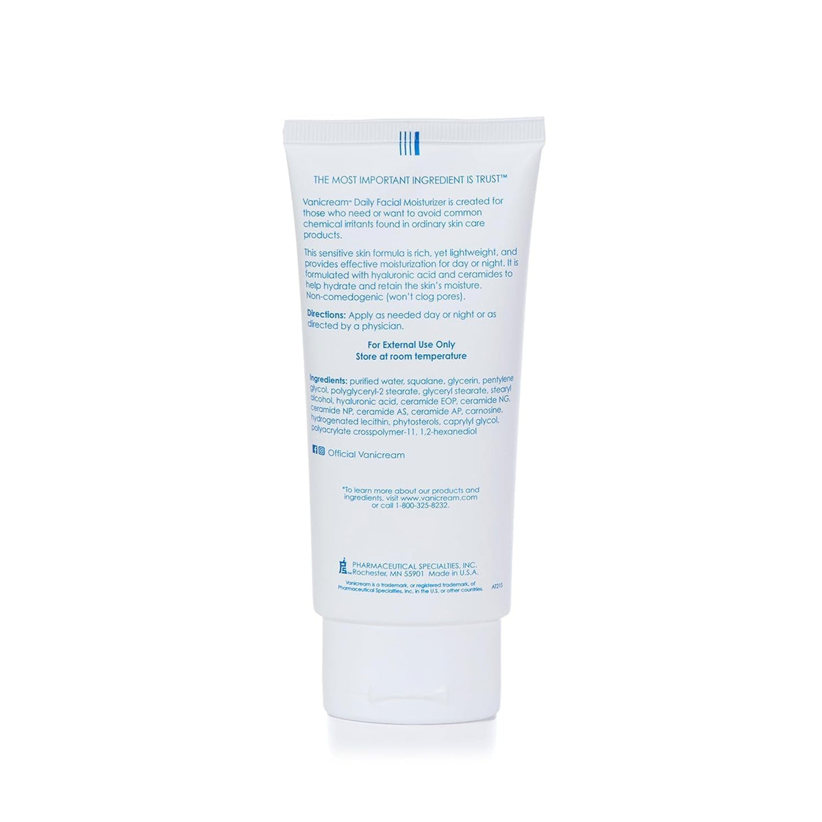Vanicream Daily Facial Moisturizer, Lightweight, Non-Greasy, 3 Fl Oz - Jansha Store