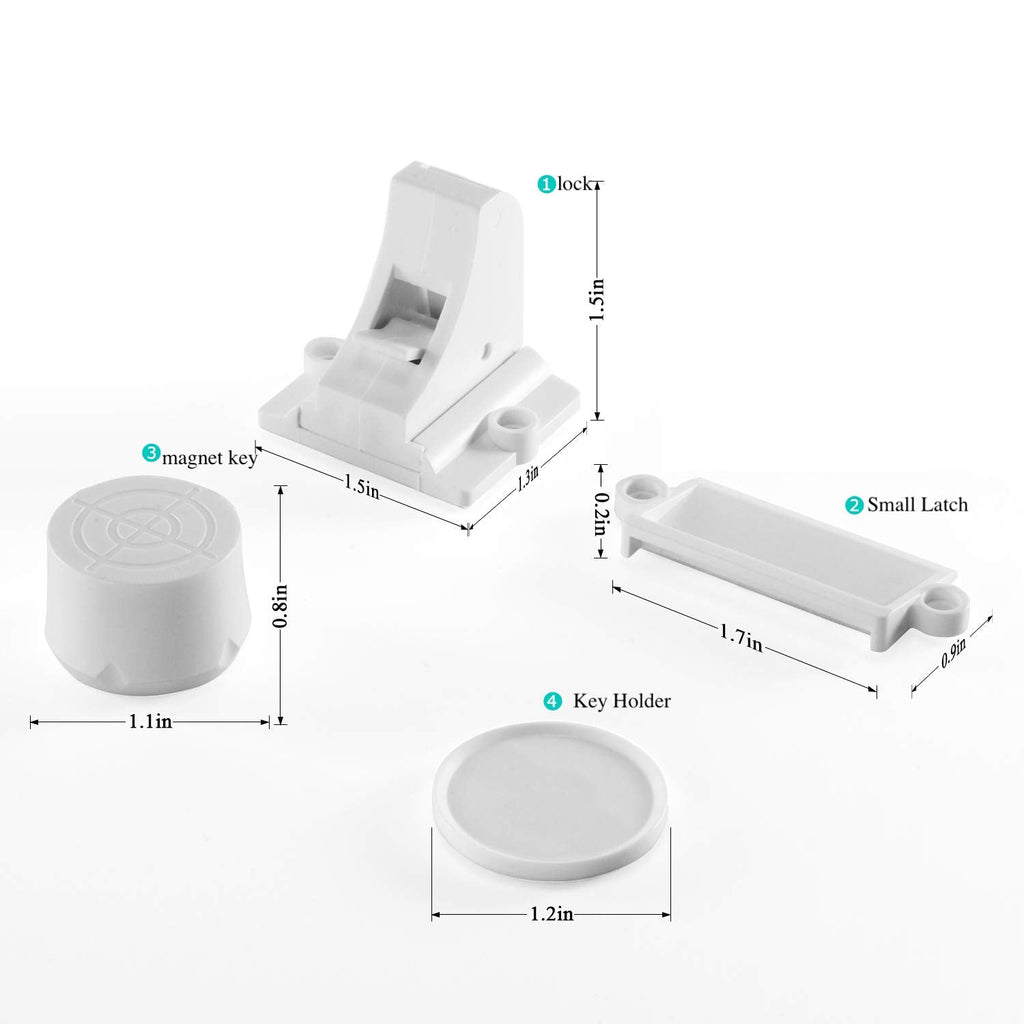 Vmaisi 20 Pack Magnetic Cabinet Locks Baby Proofing and 2 Keys - Jansha Store