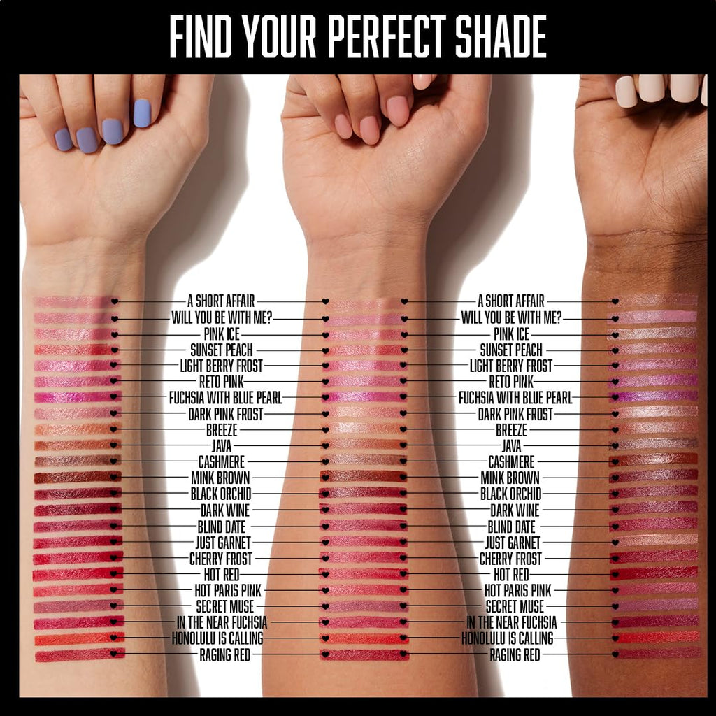 wet n wild Silk Finish Lipstick, Hydrating Rich Buildable Lip Color, Formulated with Vitamins A,E, & Macadamia for Ultimate Hydration, Cruelty-Free & Vegan - A Short Affair - Jansha Store