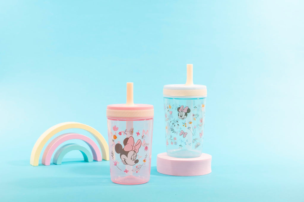 Zak Designs Blippi Kelso Toddler Cups For Travel or At Home, 2-Count Durable Plastic Sippy Cups With Leak-Proof Design is Perfect For Kids (Blippi), 15 Ounces (Pack of 12) - Jansha Store